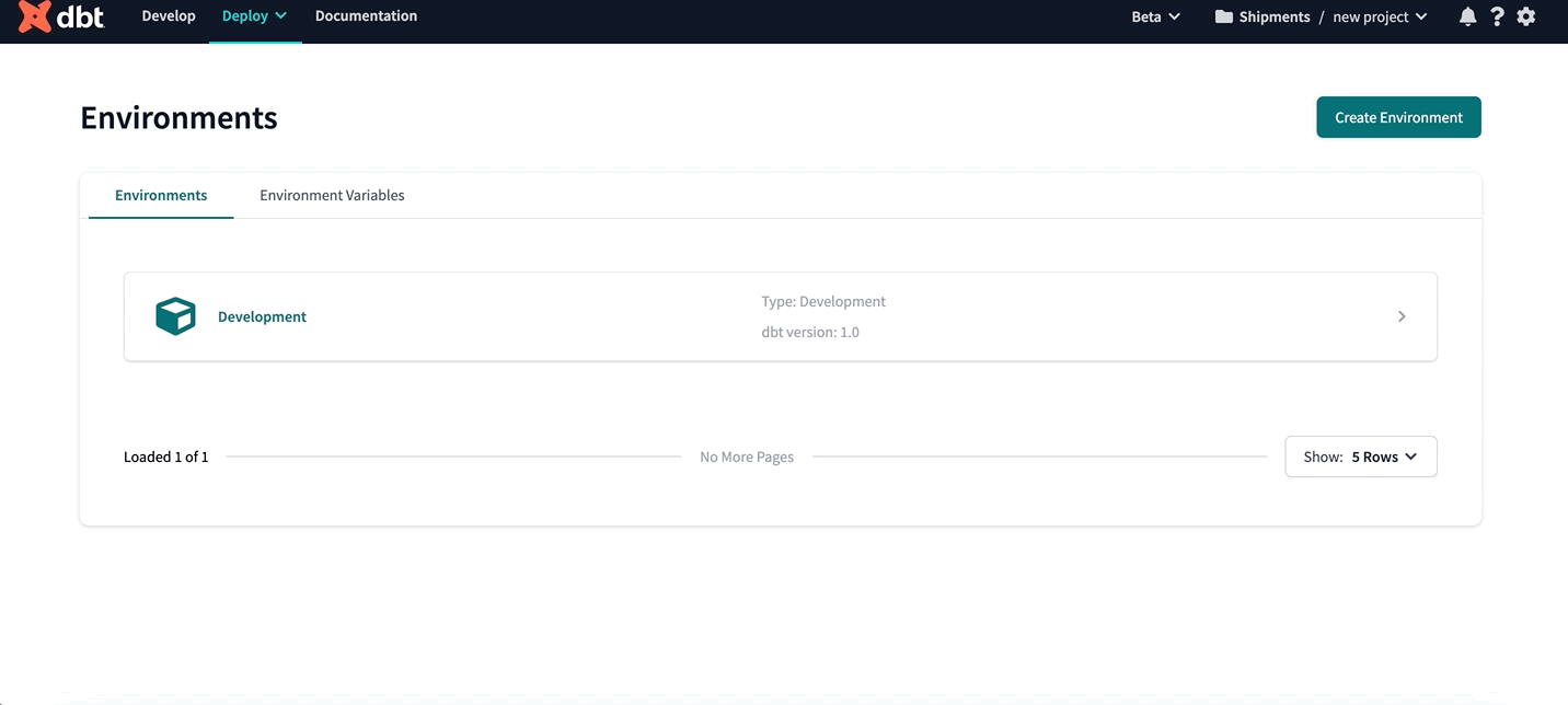 Navigating to the GitLab Integration in dbt